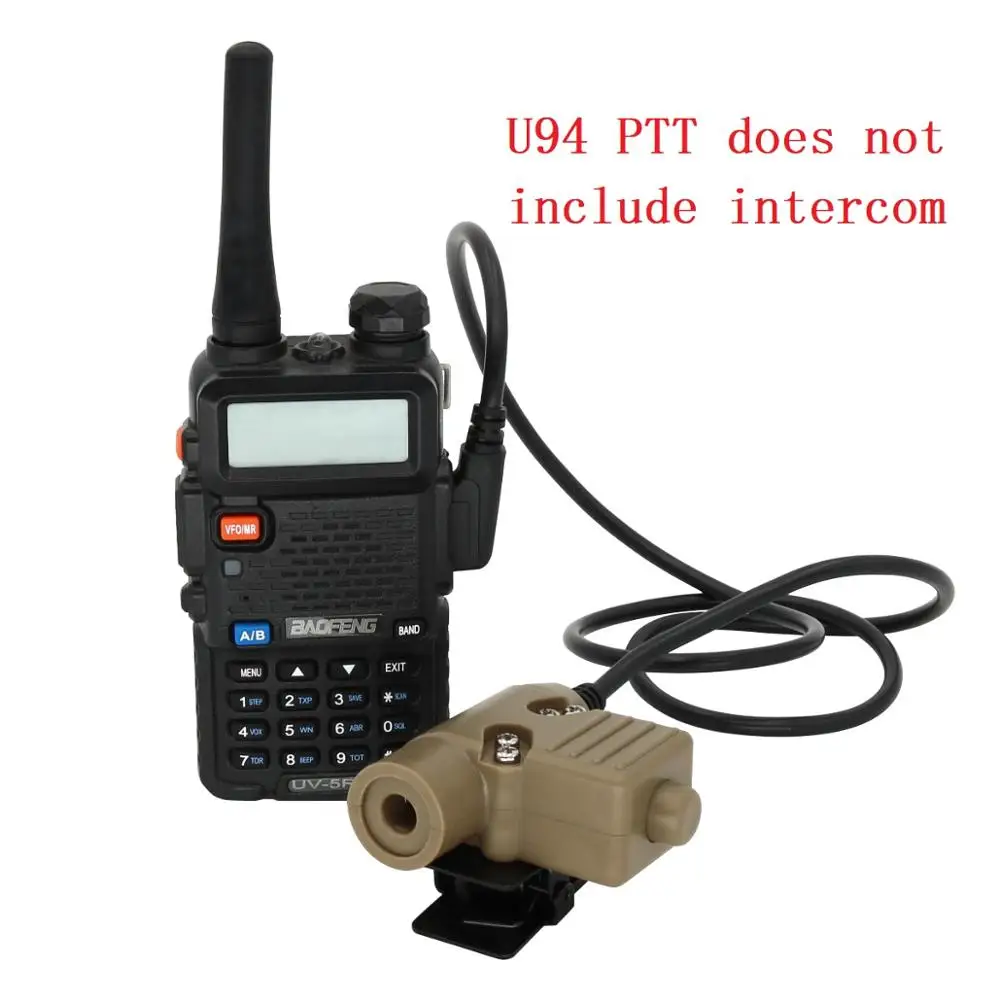 Тактическая PTT U94PTT тактическая гарнитура для наружной охоты военный адаптер u94ptt