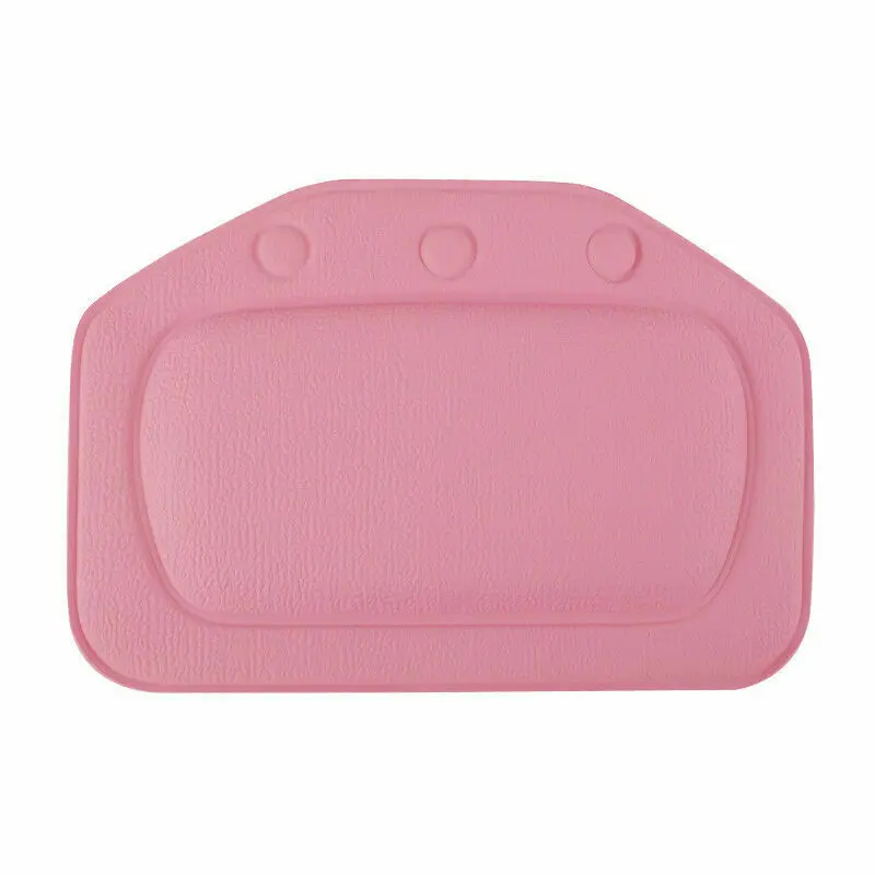 Pink 1pc Soft Bathroom Pillow Home Comfortable Spa Inflatable Bath Cups Shell Shaped Neck Bathtub Cushion Bathroom Accessories - Color: Pink