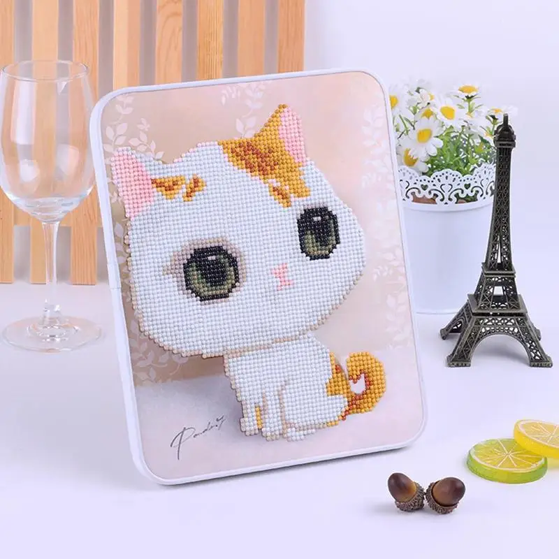 DIY детские развивающие игрушки 3D Алмазная вышивка картина милый мультфильм Животные бриллиантовые наклейки игрушки Детский подарок на день рождения