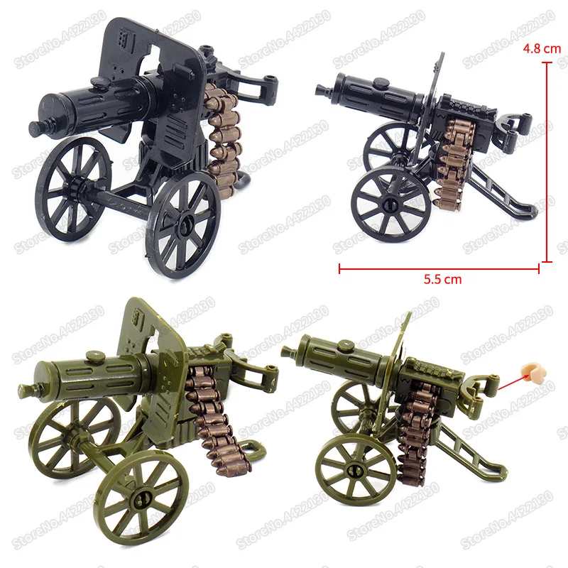 

Military World War 2 Mark Xin Heavy Machine Guns Soldier Figures Building Block Assemble Army Weapons Child Christmas Gifts Toys