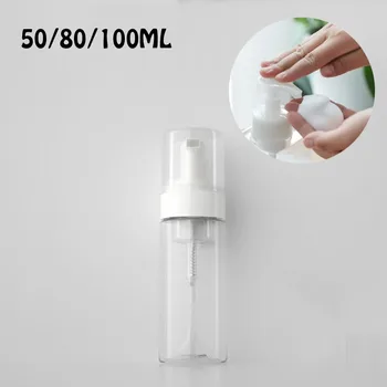 

50ml 80ml 100ml clear plastic foam pump bottle empty face eyelashes cosmetic bottle cleaner soap dispenser foam bottle