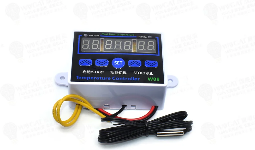 

W88 12V/220V 10A Digital LED Temperature Controller Thermostat Control Switch Senso W1411