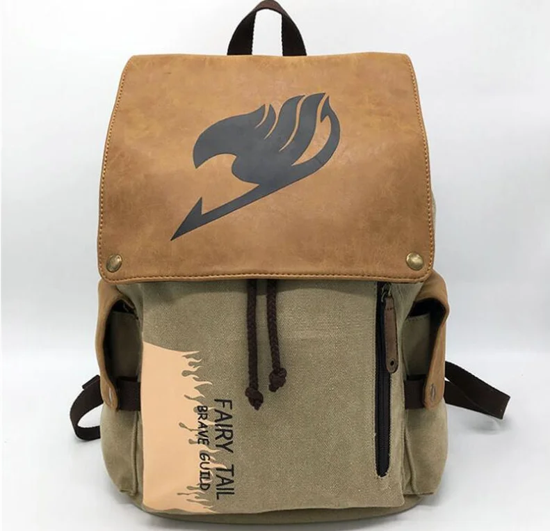 Горячая новинка аниме мой герой Academy Bagpack Косплей Deku рюкзак Midoriya izku Холст Рюкзак Мультфильм Студент молодой - Цвет: brownness
