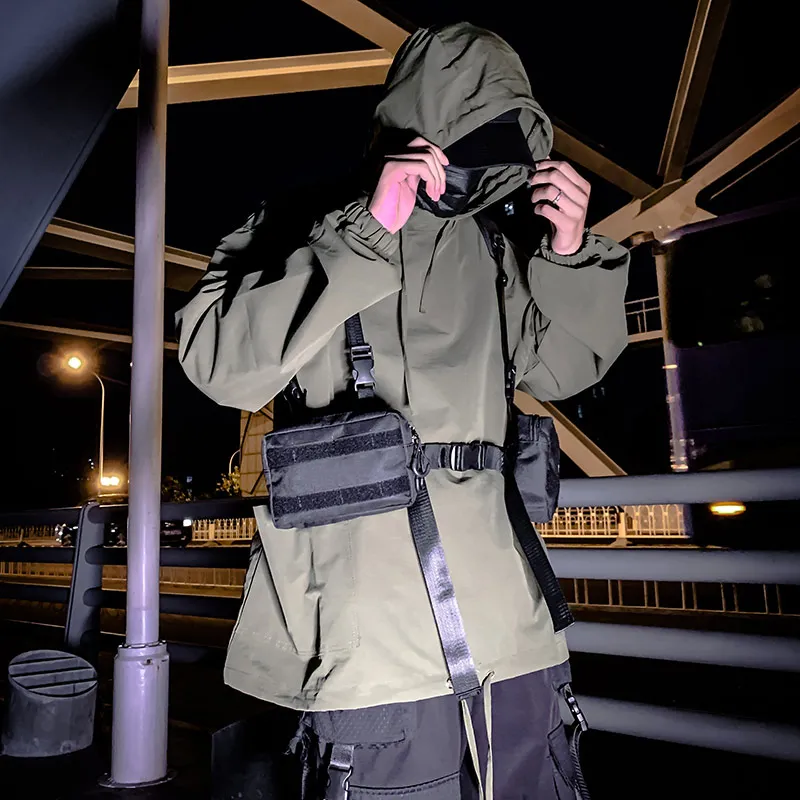 

Streetwear Men Bag Tactical Vest Hip Hop Style Crossbody Chest Bags Packs For Fashion Punck Chest Rig Vest Waist Bag Unisex