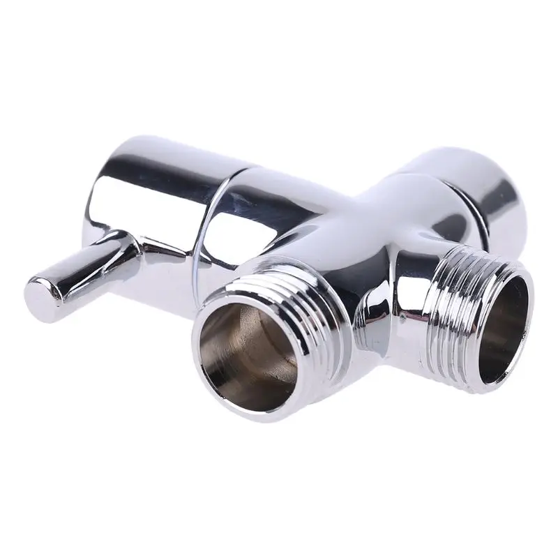 Brass G1/2" T-adapter 3 Ways Valve Shower Diverter Water Separator Bathroom Toilet Bidet Sprayer