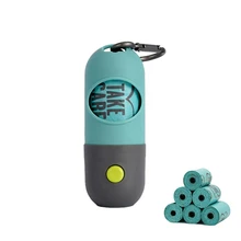 6 рулонов мешков для подстилок для домашних животных держатель мешка для подстилки(с) Светодиодный светильник для путешествий принадлежности для чистки какашек/герметичность Прямая поставка