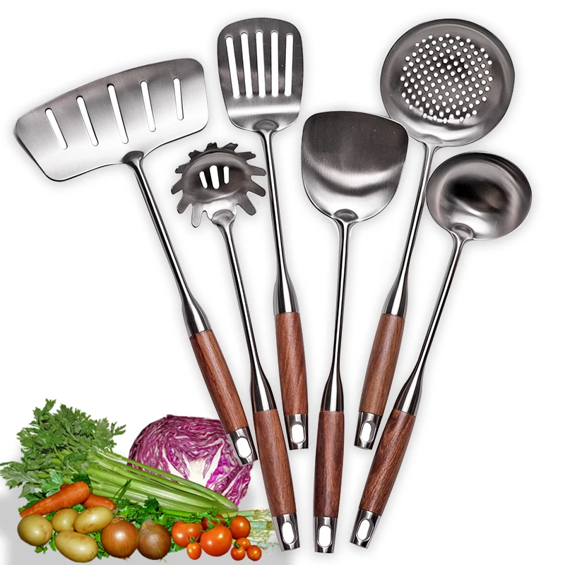 Kitchen Utensils Turner Soup Ladle Slotted Turner Slotted Spoon Pasta Server 304 Stainless Steel