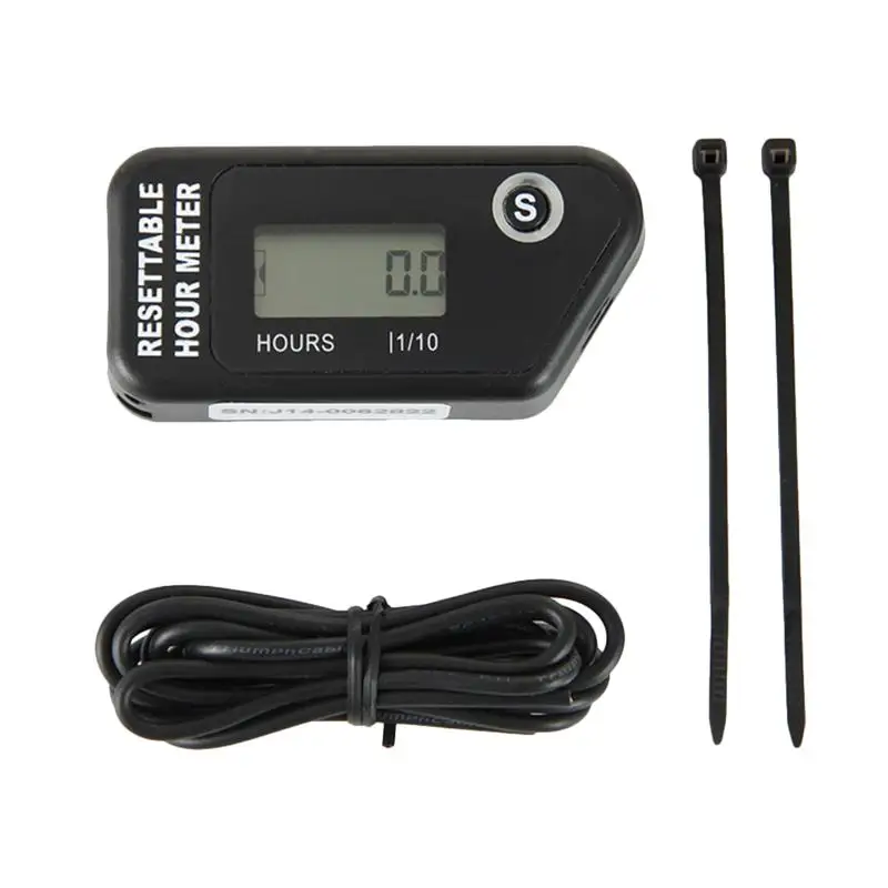 

Waterproof Vibration Timer LCD Display Engine Digital Tach Hour Meter For Gasoline Diesel Engine Lawn Mower Motorcycle