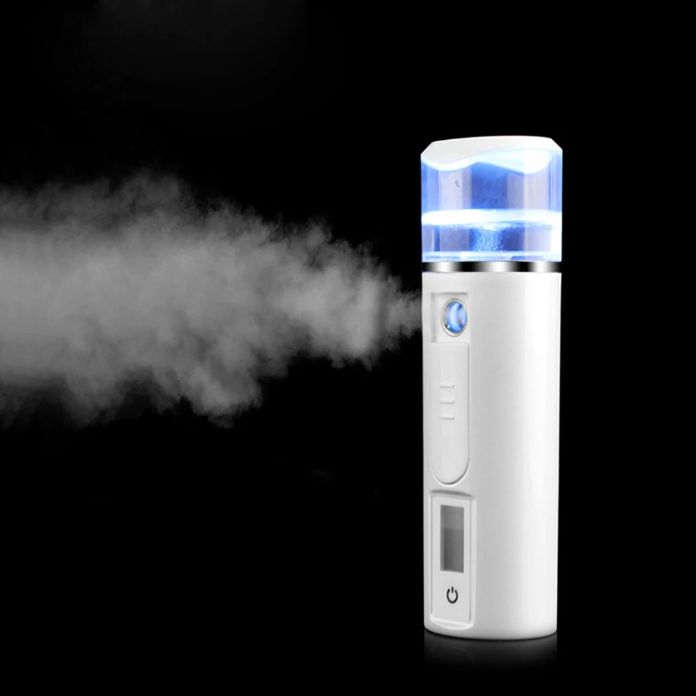 Facial Moisturizing Beauty Instrument USB Charging Portable Nano Mist Spray Atomization Mister Skin Test Hydrating Device#452