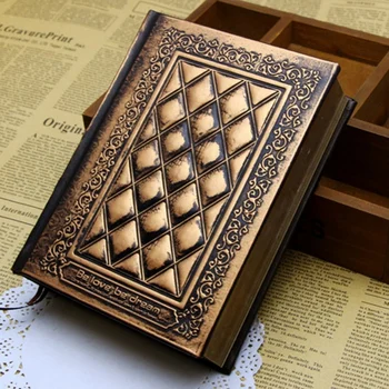 

Black Retro Blank Inside Page Notepad Hardcover Leather Book A5 Embossed Planning Notebook Brush Phnom Penh