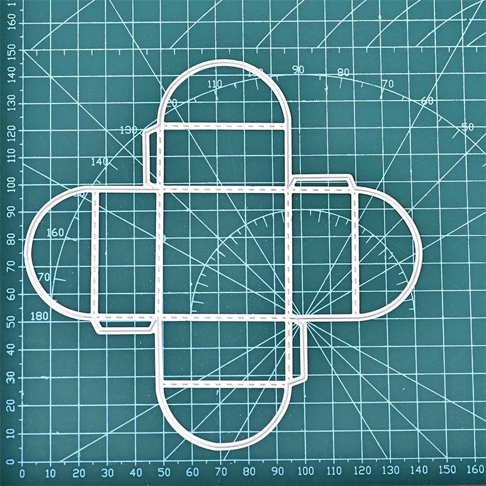 GJCrafts квадратная Подарочная коробка металлические режущие штампы Новинка для Крафтовая окраска Скрапбукинг альбом тиснение трафареты бумажная заготовка Резной декор