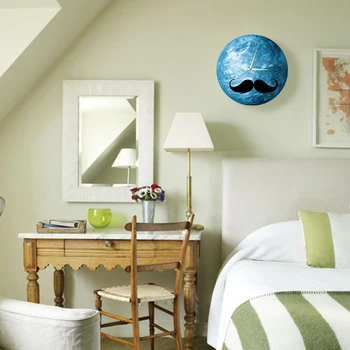 

Funlife Luminous Wall Clock,Glow in the Dark Earth Clock On The Wall,Digital Clock,Modern Design Home Decor,Silence for Bedroom