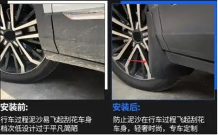 Для VW T-ROC fender модификация специальные не перфорированные грязевые перегородки кожаные наружные украшения аксессуары модифицированный водяной барьер