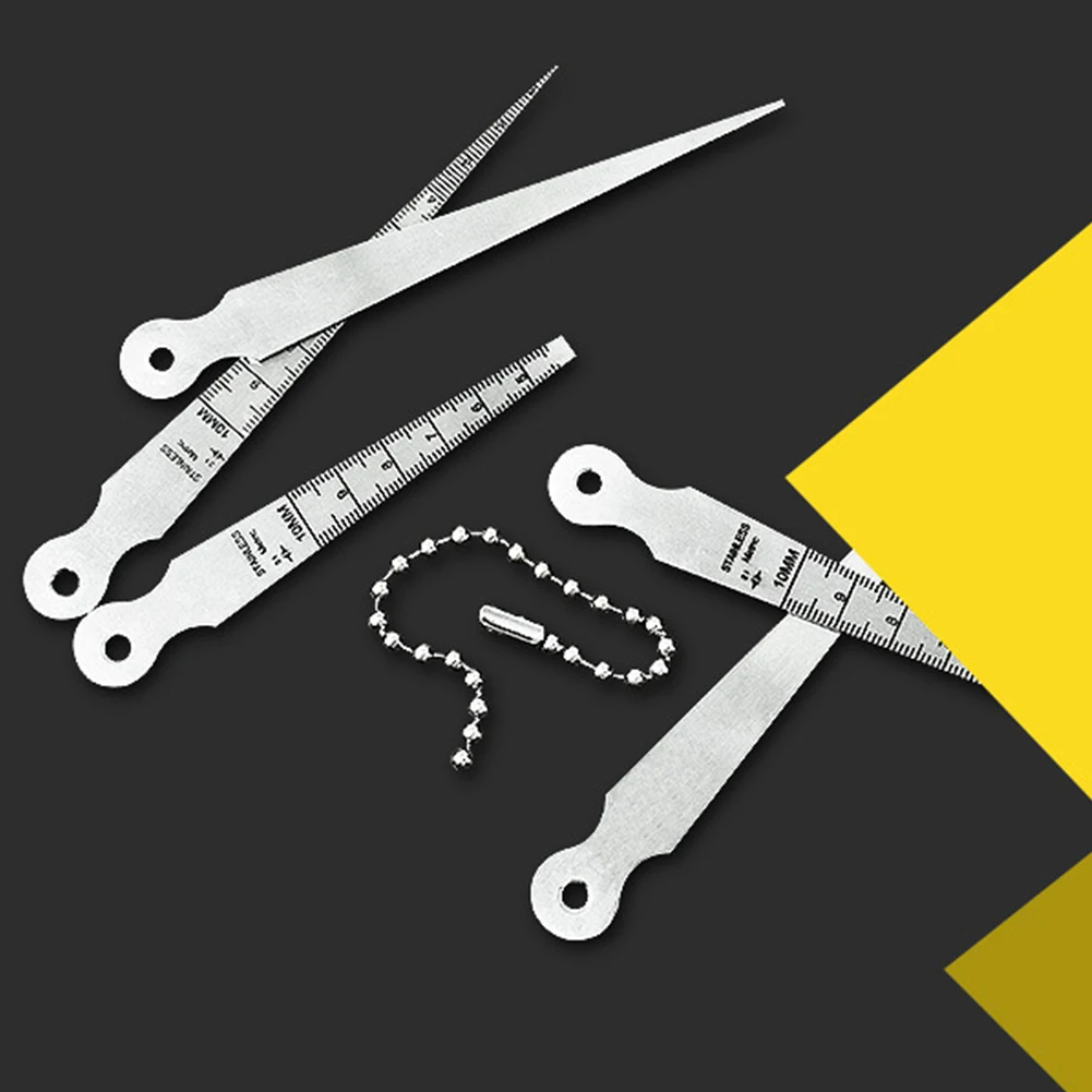 5PCS/Set Inspection Caliper High Accuracy Measuring Tool Feeler Gauge Stainless Steel Engineering Inspection Depth Taper Welding