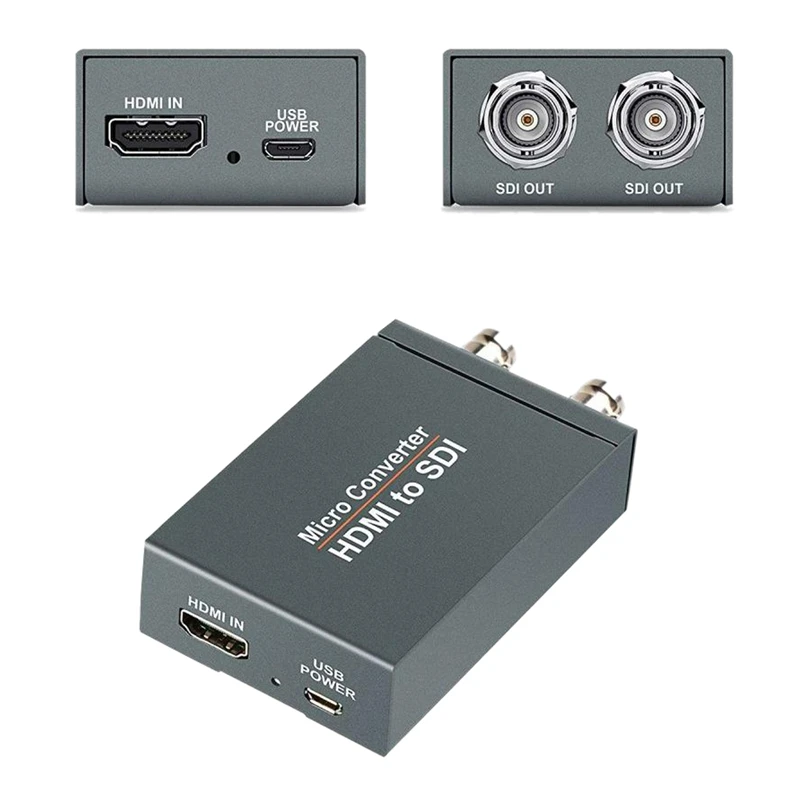 Con Il Potere Mini Hd Video Micro-Adattatore Del Convertitore con Audio Auto Formato di Rilevamento