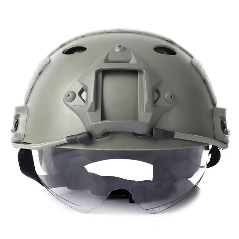 

Outdoor Helmet Helmet Outdoor CS Airsoft Paintball Base Jump Helmet Protector 55-59cm(green)