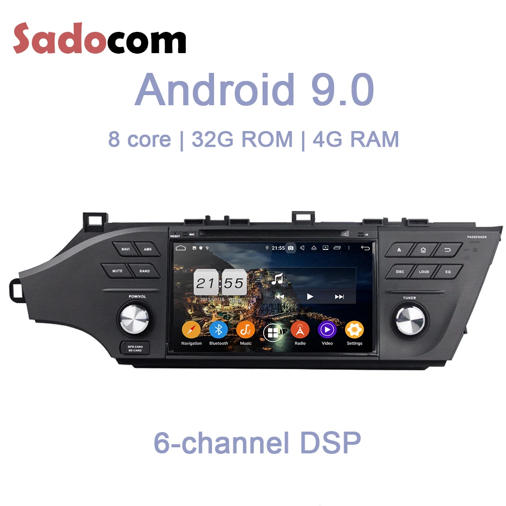 DSP 2 din Android 9,0 4 Гб+ 32 ГБ Восьмиядерный автомобильный dvd-плеер Wifi 4G данные беспроводного обмена радио gps ГЛОНАСС карта для Toyota Avalon