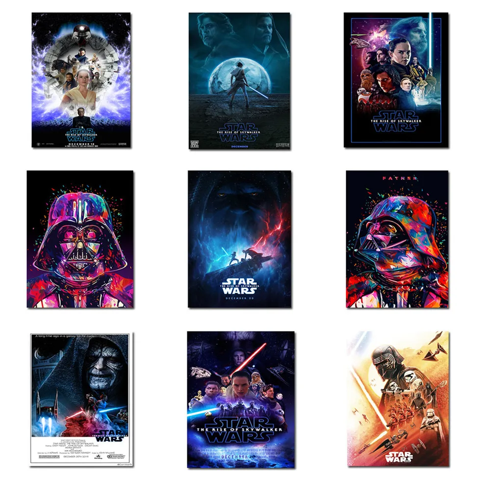 

Darth Vader Star Wars 9 Silk Posters Movie Prints Wall Art Painting Decorative Pictures for Bedroom Living Room Home Decor