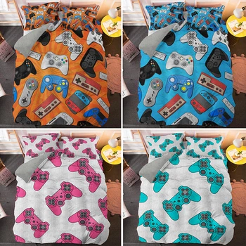 

Cool Gamer 240x220 Bedding Set Queen Game Duvet Covers Pillowcase 2/3pcs Bed Cover Sets For Boys Girls US EU AU UK Size