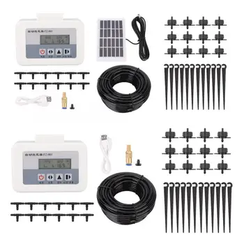 

Solar Intelligent Drip Water Irrigation System Auto Self Watering Plant Timer Set USB Charging Automatic Drip Irrigation