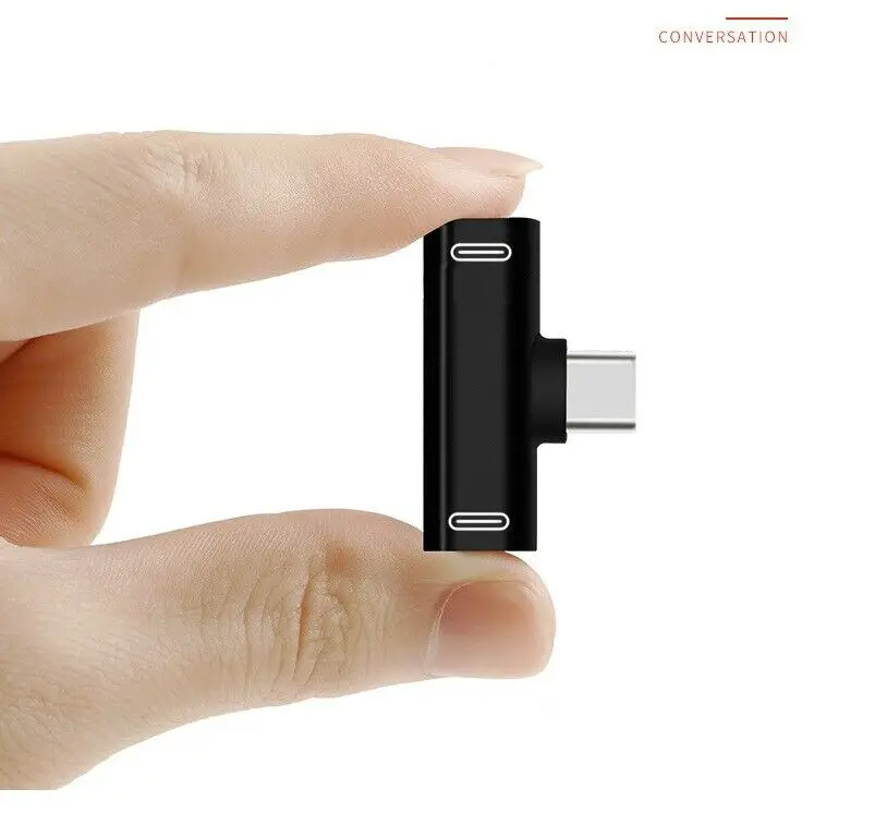 Двойной 2в1 Тип C для USB-C наушников аудио зарядное устройство адаптер сплиттер конвертер двойной тип-c адаптер сплиттер