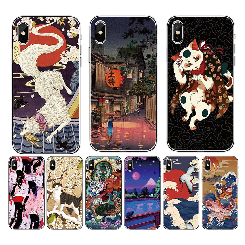 Чехол для Google Pixel 5 5XL 2XL 3XL 4A 4 4XL 3A XL 2 3lite задняя крышка японский художественный узор