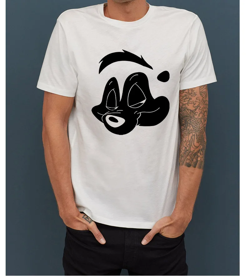 Men S Clothing Pepe Le Pew Worn By Slash Symbol Logo Black White Tshirt Men S Free Shipping Snehhospital