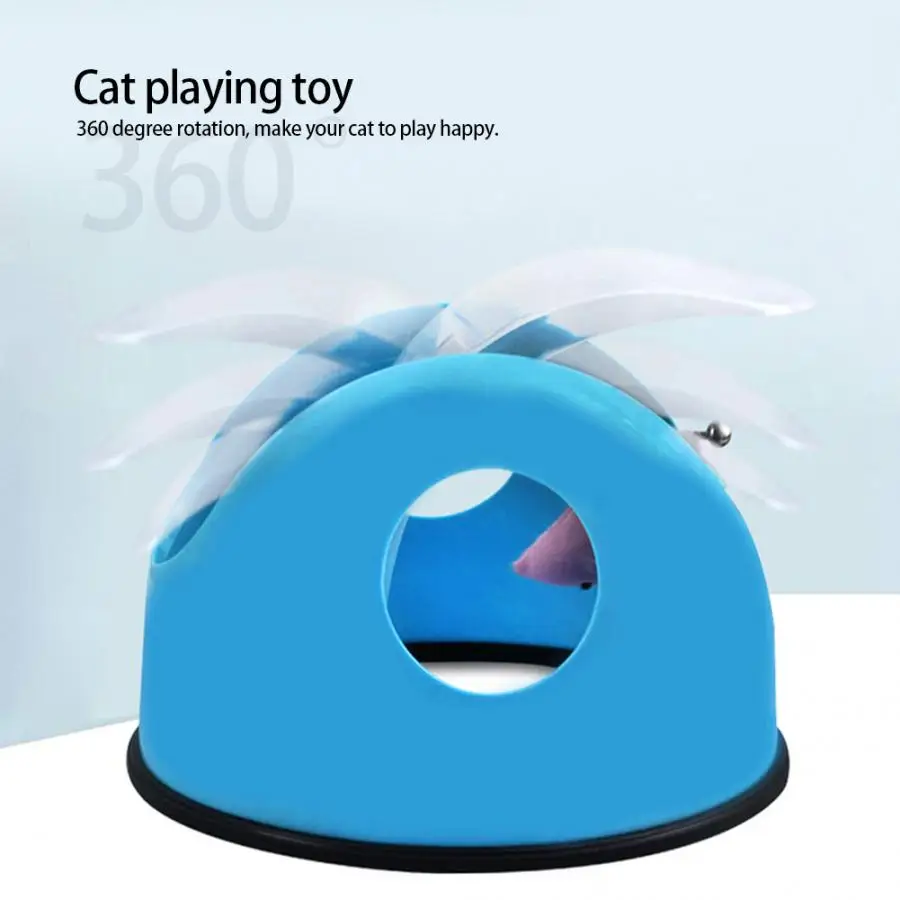 

360 Degree Funny Rotation Catching Playing Toy Interactive Game Plate with Mouse Catmint For Cat Dog Intelligence Trainnin