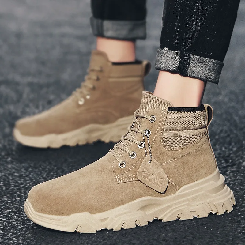 

Martin Boots Men's Boots Hight-top Fashion MEN'S SHOES Winter Students Short Boots Fashion Workwear Desert Boots England Autumn
