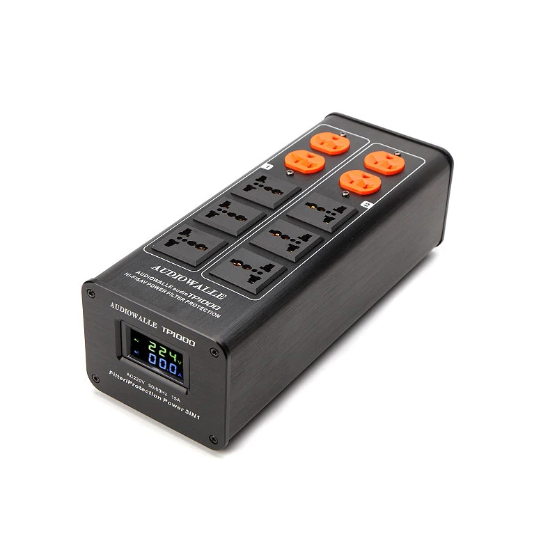 Новая версия hifi фильтр мощности Усилитель мощности фильтр TP1000 разъем питания Защита от молнии напряжение дисплей разъем