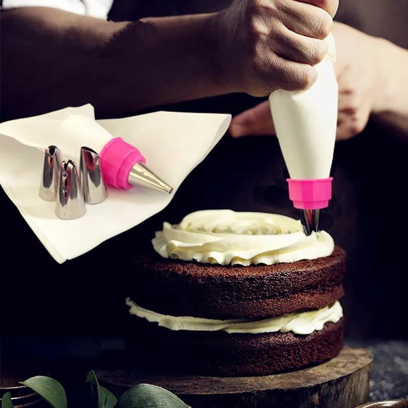 

Silicone forms Icing Piping nozzles Pastry bag Pastry Bakeware Baking Tools Fancy cake mold Cake Decorating Tools 8pcs/set