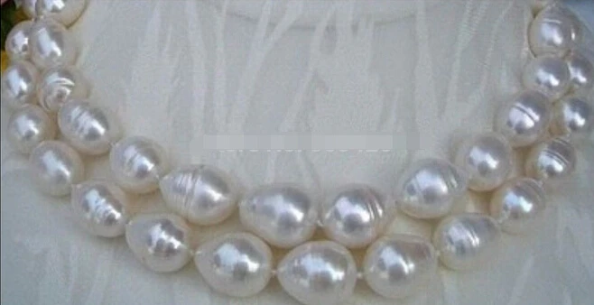 925 +++32&quot AAA 13-15MM REAL SOUTH SEA WHITE PEARL NECKLACE | Украшения и аксессуары