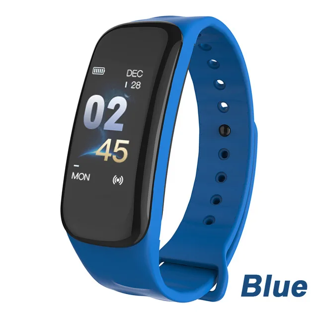 blue Новые смарт-часы для фитнеса мужские и женские часы монитор кровяного давления пульса Шагомер Смарт спортивные часы с браслетом женщина - Цвет: blue