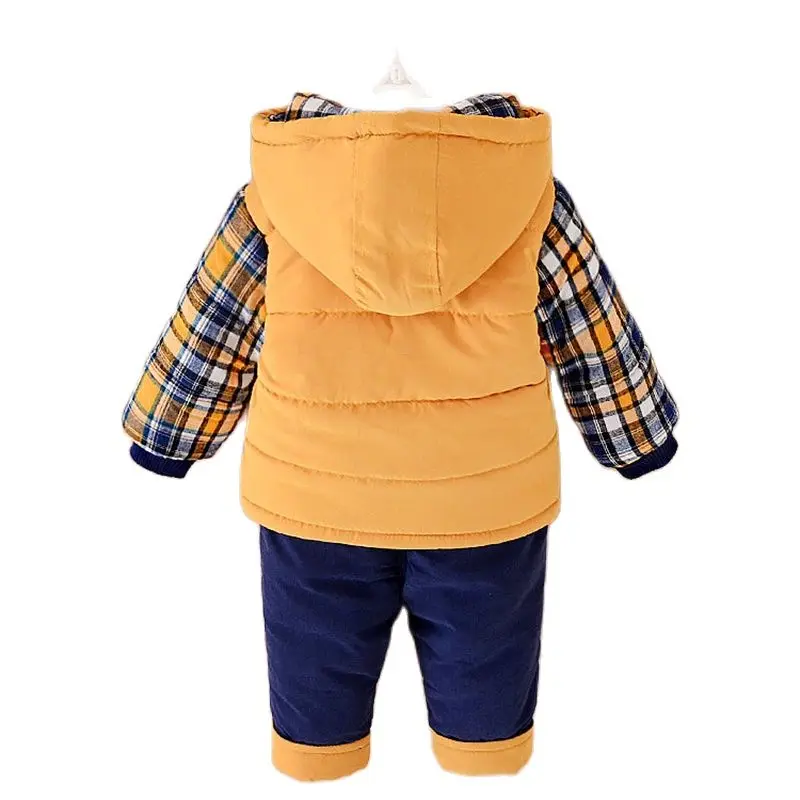 Boys' Winter Velvet Hoodie Set 2