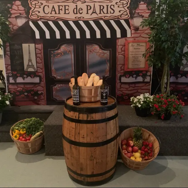 5x7FT Cafe De Paris Retro Stone Coffee Store Eiffel Tower Pattern Custom Photo Studio Backdrop Background Vinyl 220cm X 150cm