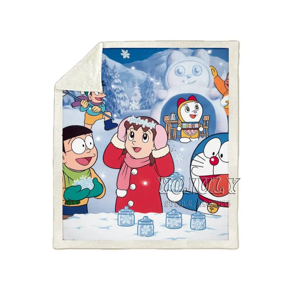 YOJULY bule Doraemon Аниме Стиль Дети взрослый 3D печатное одеяло диван одеяло покрывало путешествия постельные принадлежности модный фирменный магазин-аутлет K05 - Цвет: 13