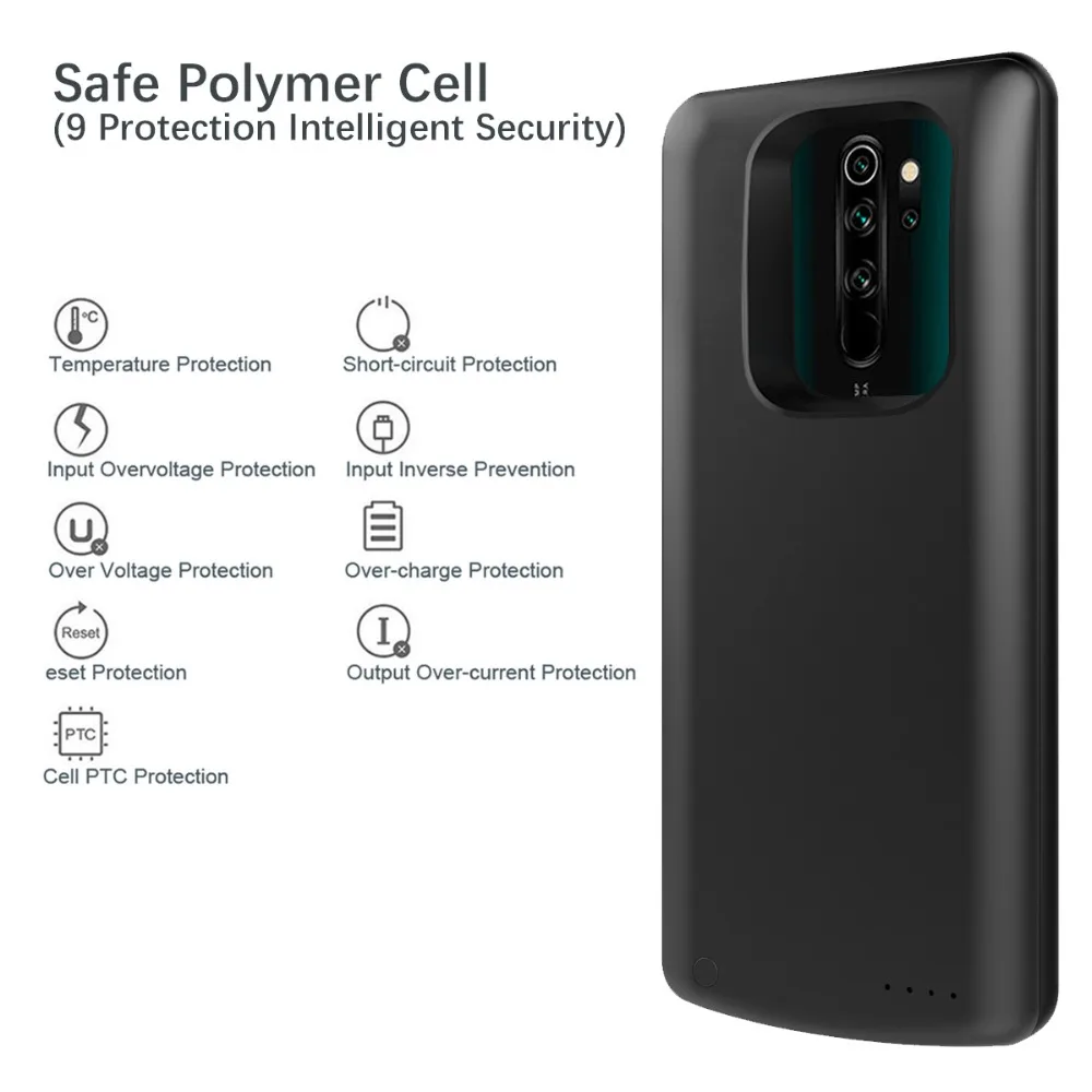 Чехол для зарядного устройства 6500 мАч для Xiaomi Redmi Note 8 Pro, Дополнительный внешний аккумулятор для зарядки, чехол для Redmi Note 8 Pro