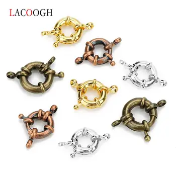 

10pcs/lot 9/11/13/15/19/21mm Copper Sailor Clasps Connector Fit Charm Bracelets End Clasps DIY Jewelry Making Findings Wholesale