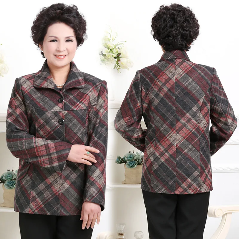 

Elderly Autumn Clothing Coat Women's 60-Year-Old 70 Grandma-Middle-aged Clothes Middle-aged Women Dress Spring And Autumn Tops