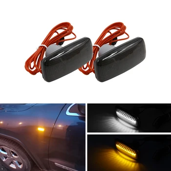 

Smoke Front Amber Led Side Marker Lights For Chrysler 300 2005-2006 200 Sebring Town & Country W/ White Driving Lamps