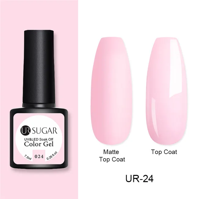 Ur Sugar 7,5 мл матовый цвет УФ-гель для ногтей осень коричневый кофейный цвет стойкий гель замачиваемый УФ светодиодный лак - Цвет: UR-24