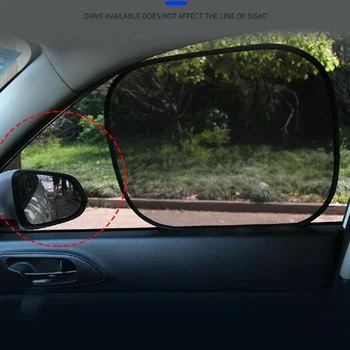 

4pcs/Set Sun Visors Black Nylon Mesh Cloth Auto Car Side Window Sunshade