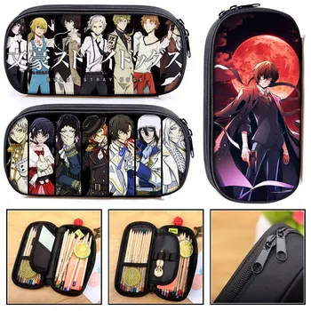 

Anime Bungou Stray Dogs Cosmetic Cases Boy Girl Cartoon Pencil Holder School Case Dazai Osamu Chuya Nakahara Bungo Stray Dog Bag