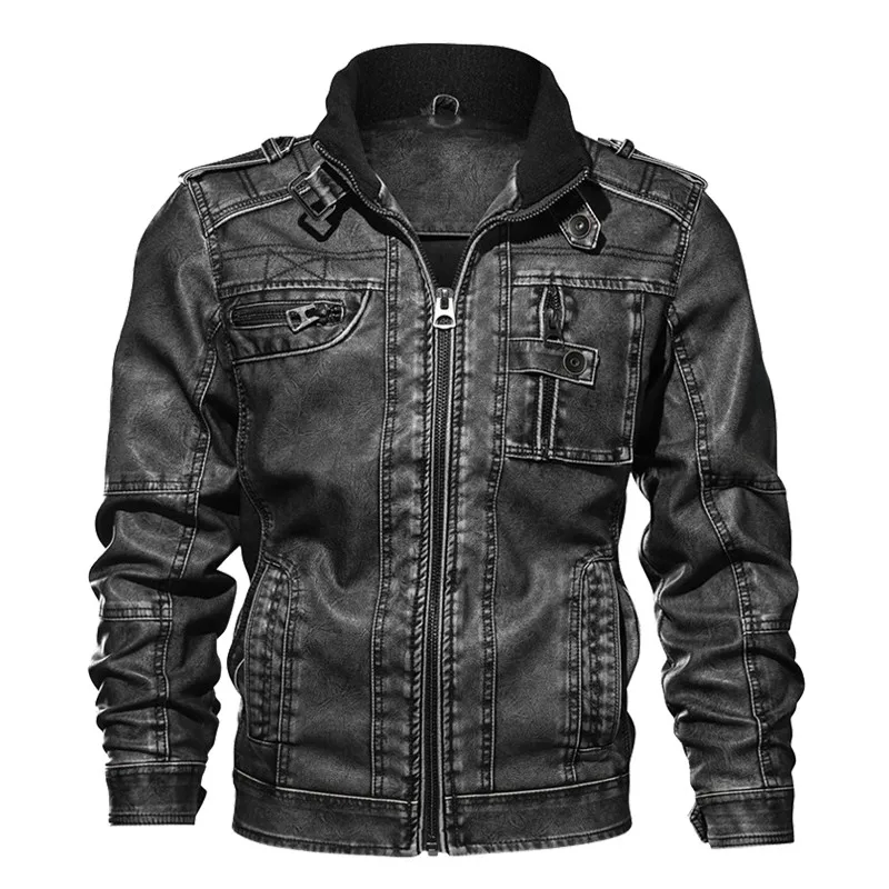 

Nice Male Coats Brand Clothing 7XL Men's PU Jacket Leather Coat Autumn Slim Fit Faux Leather Motorcycle Jackets
