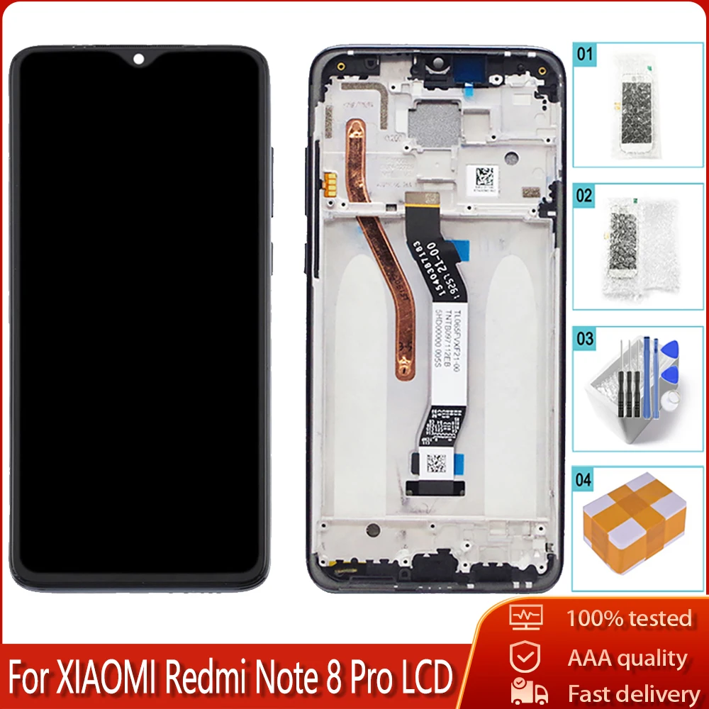 6 53 &quotОригинальный дисплей в сборе для Xiaomi Redmi Note 8 Pro ЖК-дисплей с сенсорным