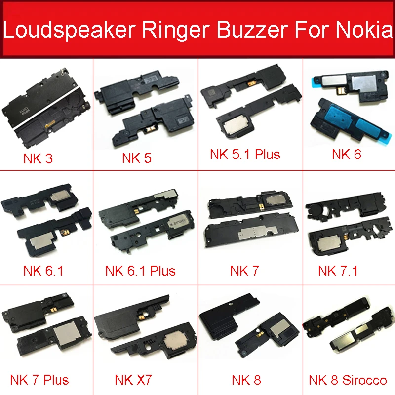 Фото Громкий динамик звонка для Nokia 9 3 4,2 5 6 7 5,1 6,1 7,1 Plus 8 sirocco X5 X6 X7 X71 Громкоговоритель зуммер гибкий кабель Замена №1