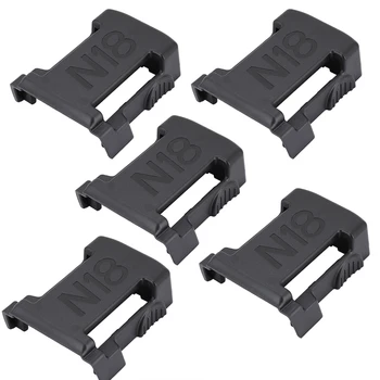 

5Pcs Fixed Battery Mount Dust Cover Fit Batteries Holder Under Shelf Mount With 2 Mounting Holes For Milwaukee 18v Batteries