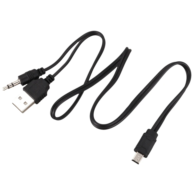 USB 2,0 для Mini A папа 3,5 мм разъем кабель для передачи данных и аудио 45 см 2 шт