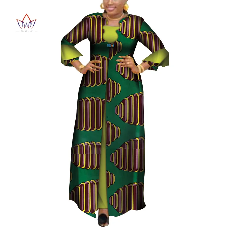 Vestidos комплект из обуви в африканском стиле платья для Для женщин Дашики элегантное праздничное платье размера плюс Srapless традиционная африканская Костюмы WY3880 - Цвет: 17