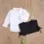 FOCUSNORM 1-5Y Summer Infant Baby Girls Dress +T Shirts 2pcs Letter Print Tops Solid Long Sleeve Single Breasted Shirts Dresses